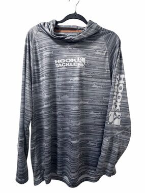 Hook & Tackle Long Sleeve Sun Protection Fishing Outdoor Shirt - Like New